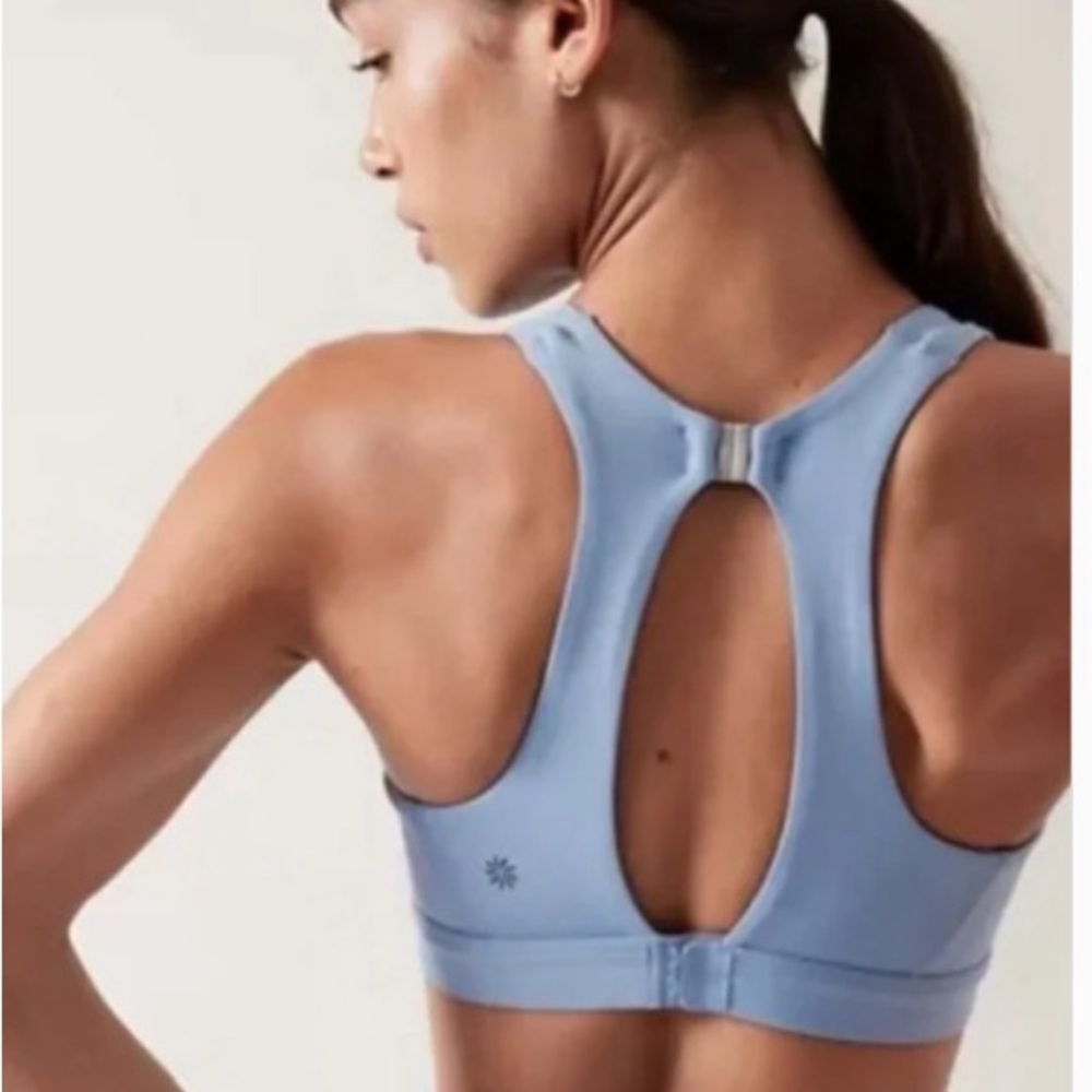 Athleta Heron Blue Ultimate Ease Bra D-DD Size Small